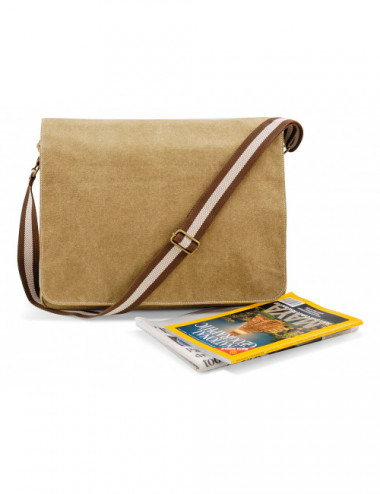 Quadra QD610 - Canvas shoulder bag Size:40x12x30cm. 14 litres Colors:Sahara