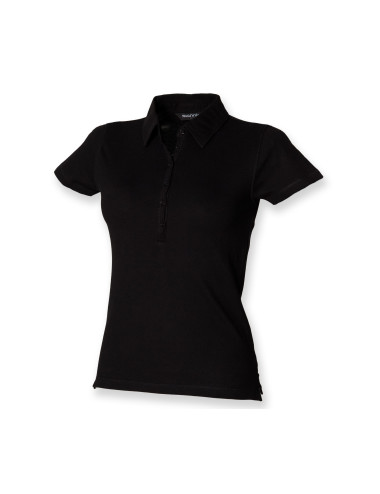 Skinnifit SK042 - Stretch-Poloshirt für Damen  Farben:Schwarz